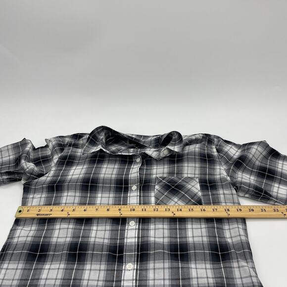 RAILS Plaid Shirt Long Sleeve Button Up Top Womens Size L Lightweight Layer - Picture 7 of 8